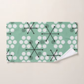 Points MCM du milieu du siècle rétro Sage Green (Serviette à main)