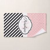 Points mignons et bandes (Serviette à main)