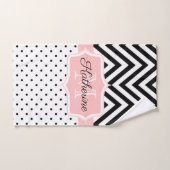Points mignons et Chevron (Serviette à main)