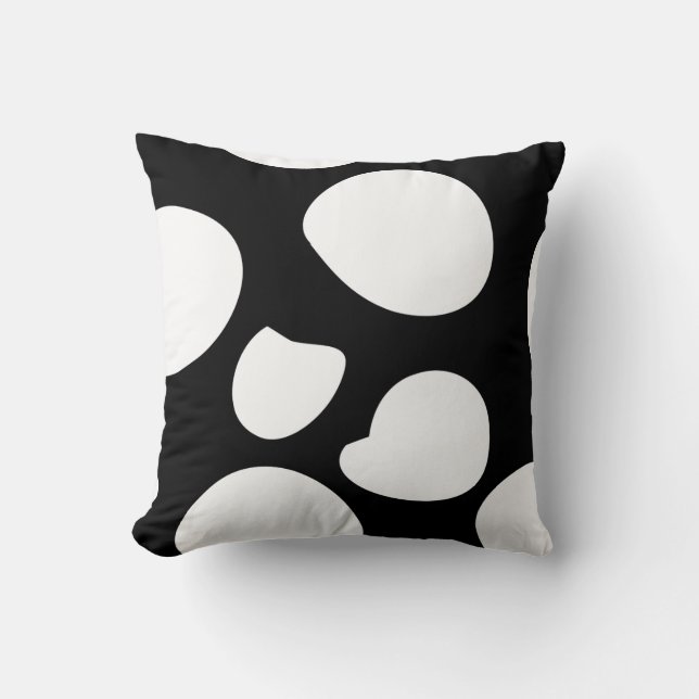Points modernes | Coussin noir et blanc (Recto)