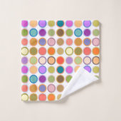 Points modernes du milieu du siècle, couleurs mult (Gant de toilette)