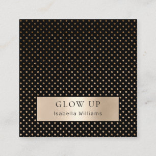 Points modernes Noir Gold (Imitat) Carte de visite