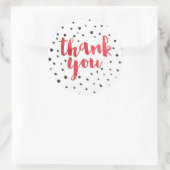 Points modernes Stickers Merci d'aquarelle rouge (Sac)
