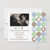 Points N Formes Faire-part de naissance (Devant)