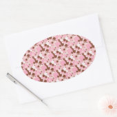 POINTS Napolitains 01-Lt STICKERS ROSE-OVAL (Enveloppe)