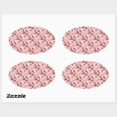 POINTS Napolitains 01-Lt STICKERS ROSE-OVAL (Feuille)