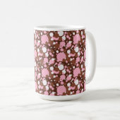 Points napolitains 03 M-15oz Brown de café Mug (Devant droit)
