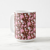 Points napolitains 03 M-15oz Brown de café Mug (Devant gauche)