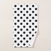 Points noir et blanc (Serviette à main)