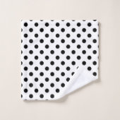 Points noir et blanc (Gant de toilette)