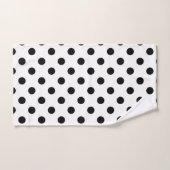 Points noir et blanc (Serviette à main)