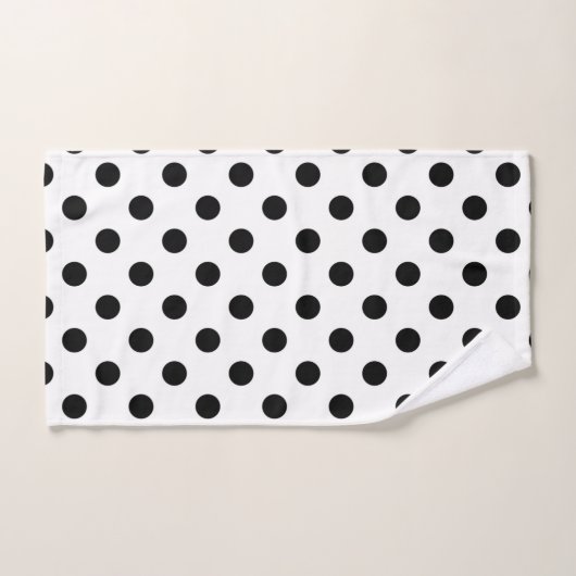 Points noir et blanc (Serviette à main)