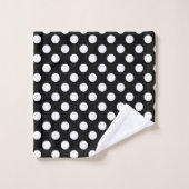 Points noir et blanc (Gant de toilette)