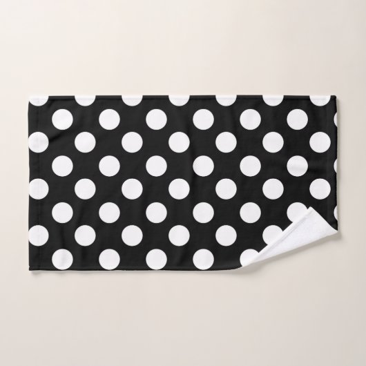 Points noir et blanc (Serviette à main)