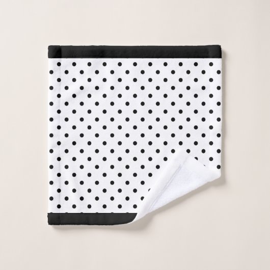 Points noirs et blancs (Gant de toilette)