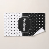 Points noirs et blancs (Serviette à main)