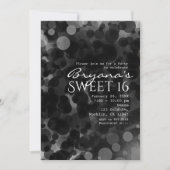 Points noirs et blancs Invitations de parties chic (Devant)