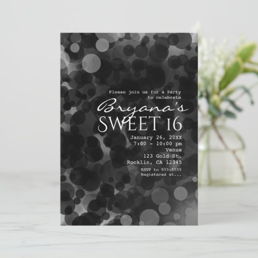 Points noirs et blancs Invitations de parties chic (Debout devant)