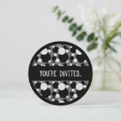 Points noirs gris doux 16 invitations en cercle (Debout devant)