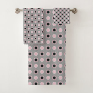 Points noirs, roses, gris et blancs