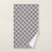 Points noirs, roses, gris et blancs (Serviette à main)