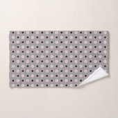 Points noirs, roses, gris et blancs (Serviette à main)