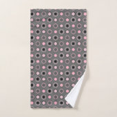 Points noirs, roses, gris et blancs (Serviette à main)