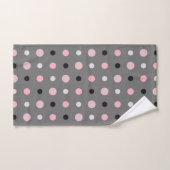 Points noirs, roses, gris et blancs (Serviette à main)