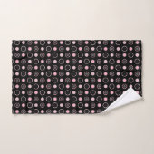 Points noirs, roses, gris et blancs (Serviette à main)