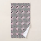 Points noirs, roses, gris et blancs (Serviette à main)
