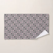 Points noirs, roses, gris et blancs (Serviette à main)
