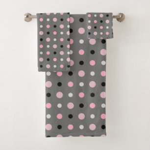 Points noirs, roses, gris et blancs
