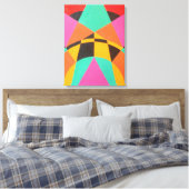Points of Green Balance Modern Canvas Print (Insitu (Slaapkamer))