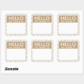 Points Or Bonjour Mon Nom Est Stickers (Feuille)