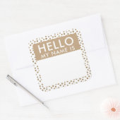 Points Or Bonjour Mon Nom Est Stickers (Enveloppe)