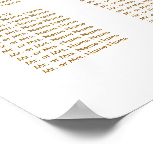 Points Or Confetti tendance - Tableau de sièges (Coin)