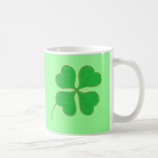Points or Shamrock vert vif Trier, tasses (Droite)