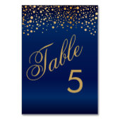 Points or stylish et bleu marine - Numéro de table (Dos)