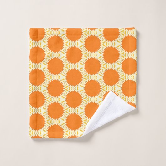 Points Orange Moderne (Gant de toilette)