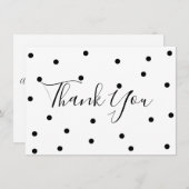 Points Polka Noirs et Blanc Merci (Devant / Derrière)