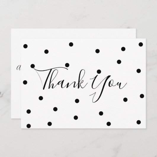 Points Polka Noirs et Blanc Merci (Devant / Derrière)