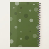 Points Pop Vert Olive foncé Année Hebdomadaire (Dos)