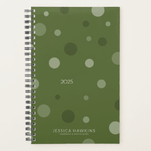 Points Pop Vert Olive foncé Année Hebdomadaire
