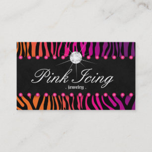 Points pourpres oranges de zèbre de carte de