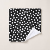 Points Preppy - Points Posters de animaux noirs mo (Gant de toilette)