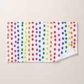 Points Rainbow Candy en blanc (Serviette à main)