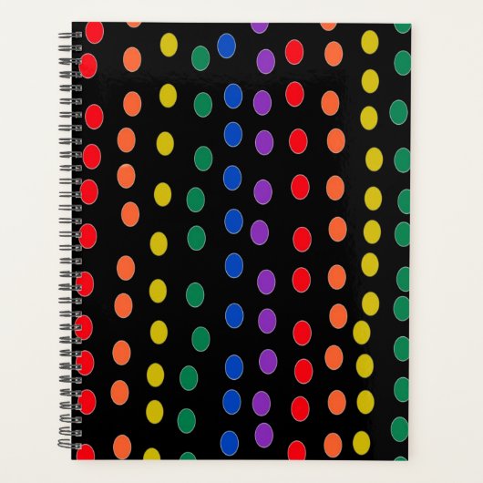 Points Rainbow Candy sur noir (Devant)