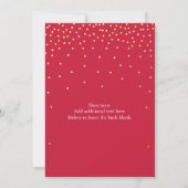 Points Red & Gold Foil Noël Invitations (Dos)
