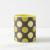 "Points Rétro - Chocolat Et Chaux" Mug (Centre)