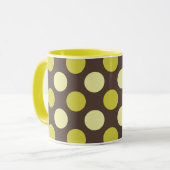 "Points Rétro - Chocolat Et Chaux" Mug (Devant gauche)